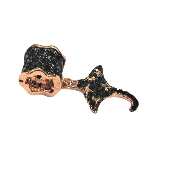 🎆Rose Gold & Black Sting Ray Ocean Dangle Bracelet Charm - Picture 8 of 11